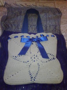 bolso ganchillo lazo