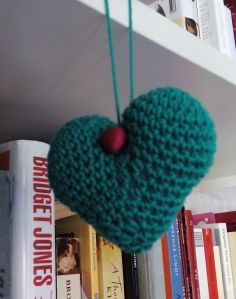 corazón verde botón