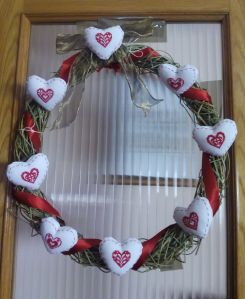 corona adviento colgada